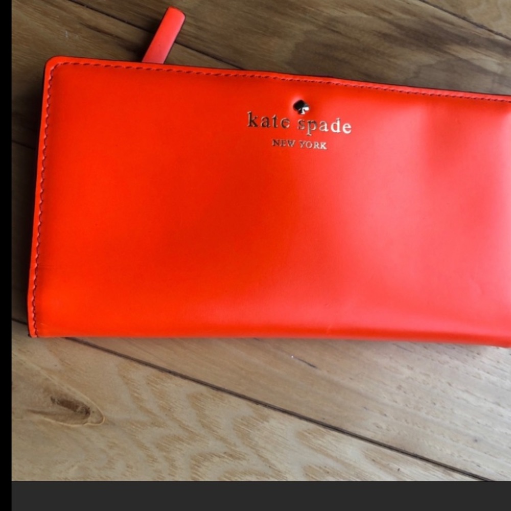 Kate Spade Orange and Pink Wallet